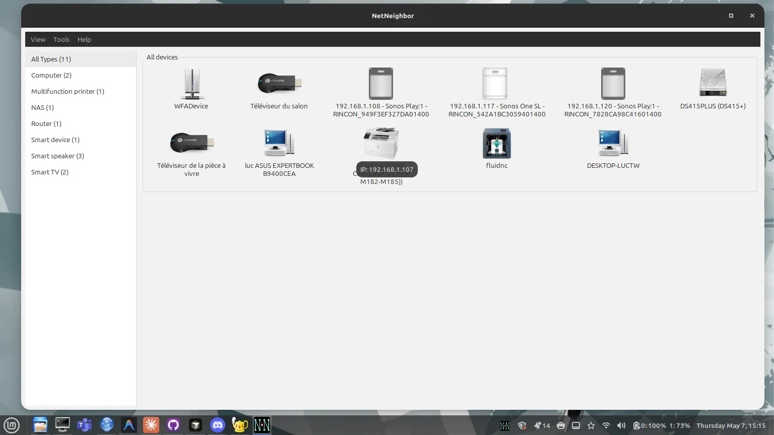 NetNeighbor main window