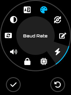 Baudrate Menu