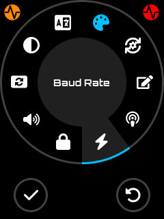 Baudrate Menu