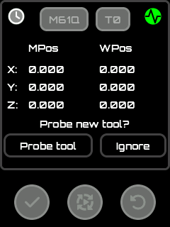 Change Tool Screen