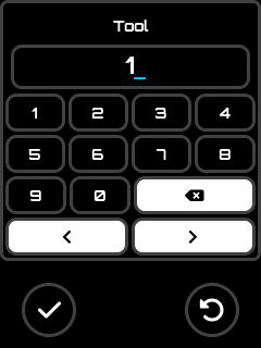 Change Tool Screen