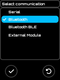 Output Selection Screen