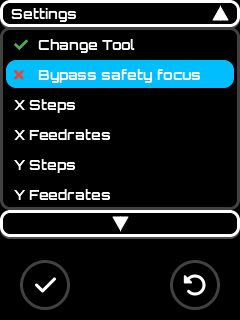 Change Tool Menu