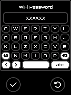WiFi Password Editor screen