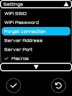 forget connection menu