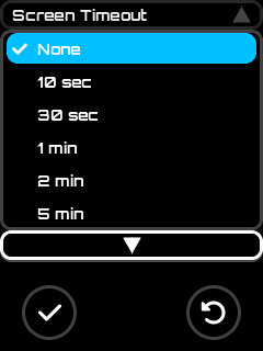 Timeout screen