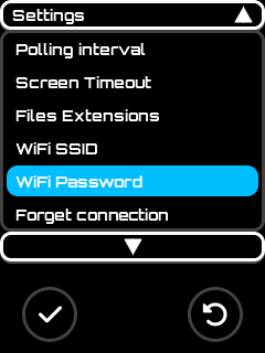 wifi password menu
