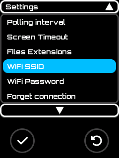 wifi ssid menu