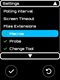 Macros Menu
