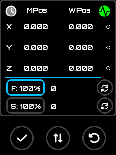 Status Screen MPos & WPos