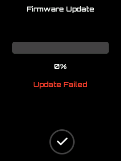 Update Screen - Failed